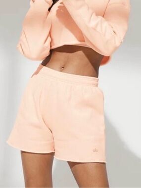 ALO Yoga Peach Lounge Terry Athletic Shorts